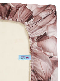 Myntra Elegant Homes Brown Floral 400 TC King Bedsheet with 2 Pillow Covers