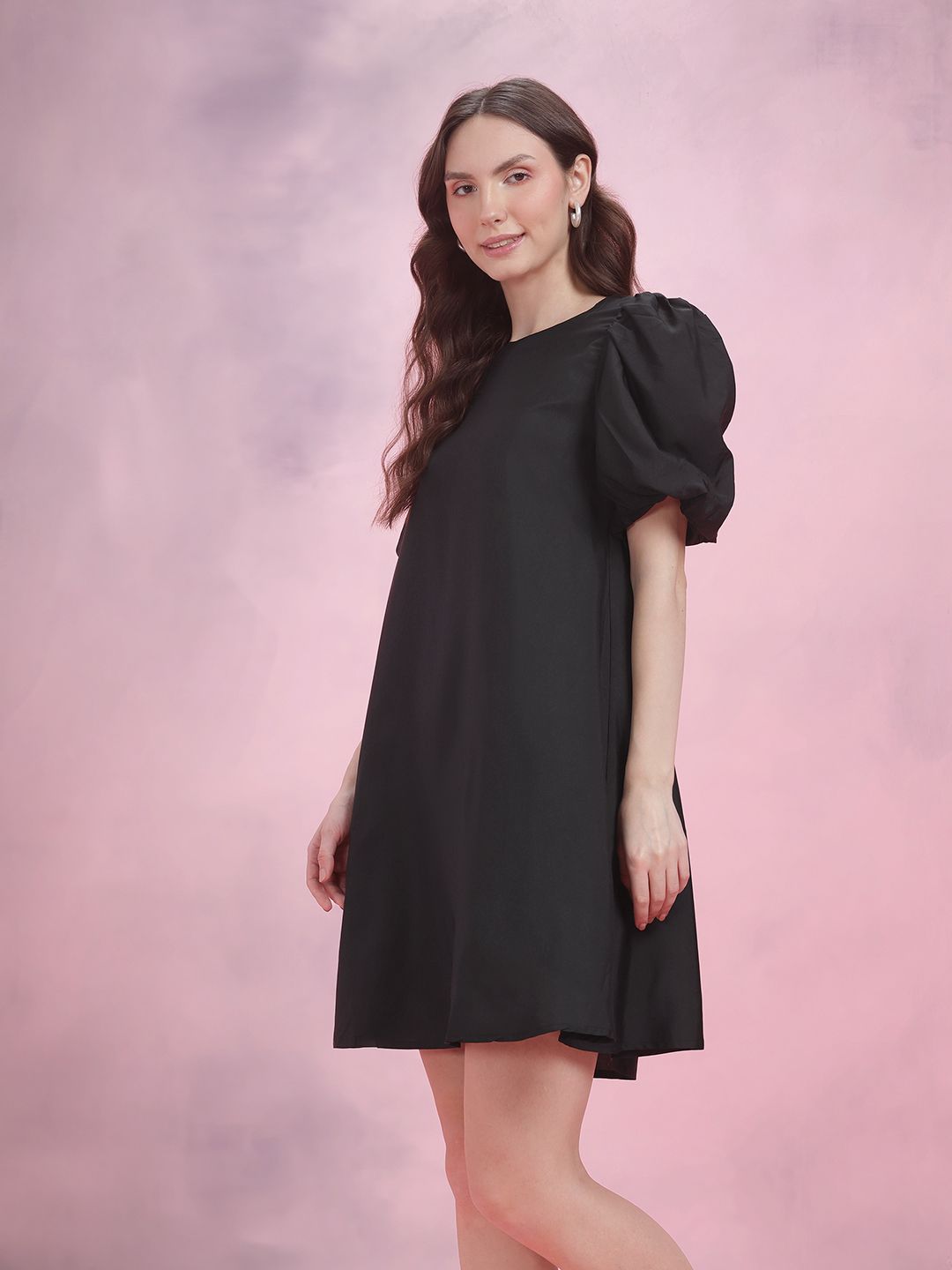 DressBerry Puff Sleeve A-Line Dress