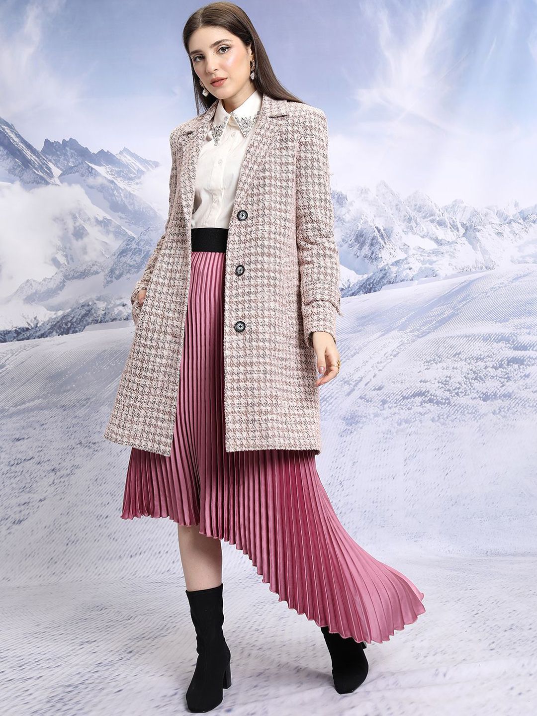 Tokyo Talkies Women Longline Open Front Jacket