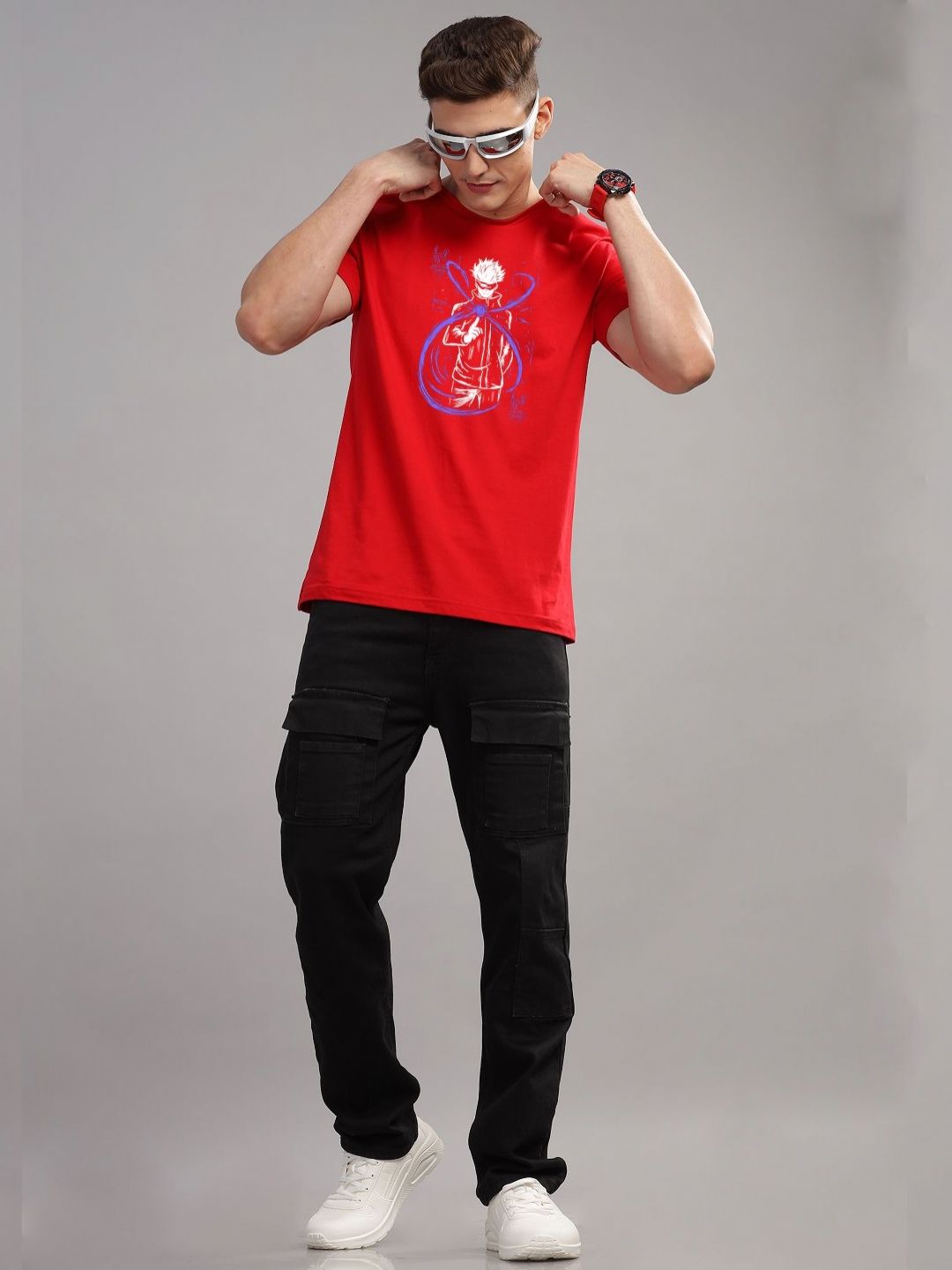 ADRO Men Graphic Printed Graphic Print Others Round Neck Cotton Tshirt