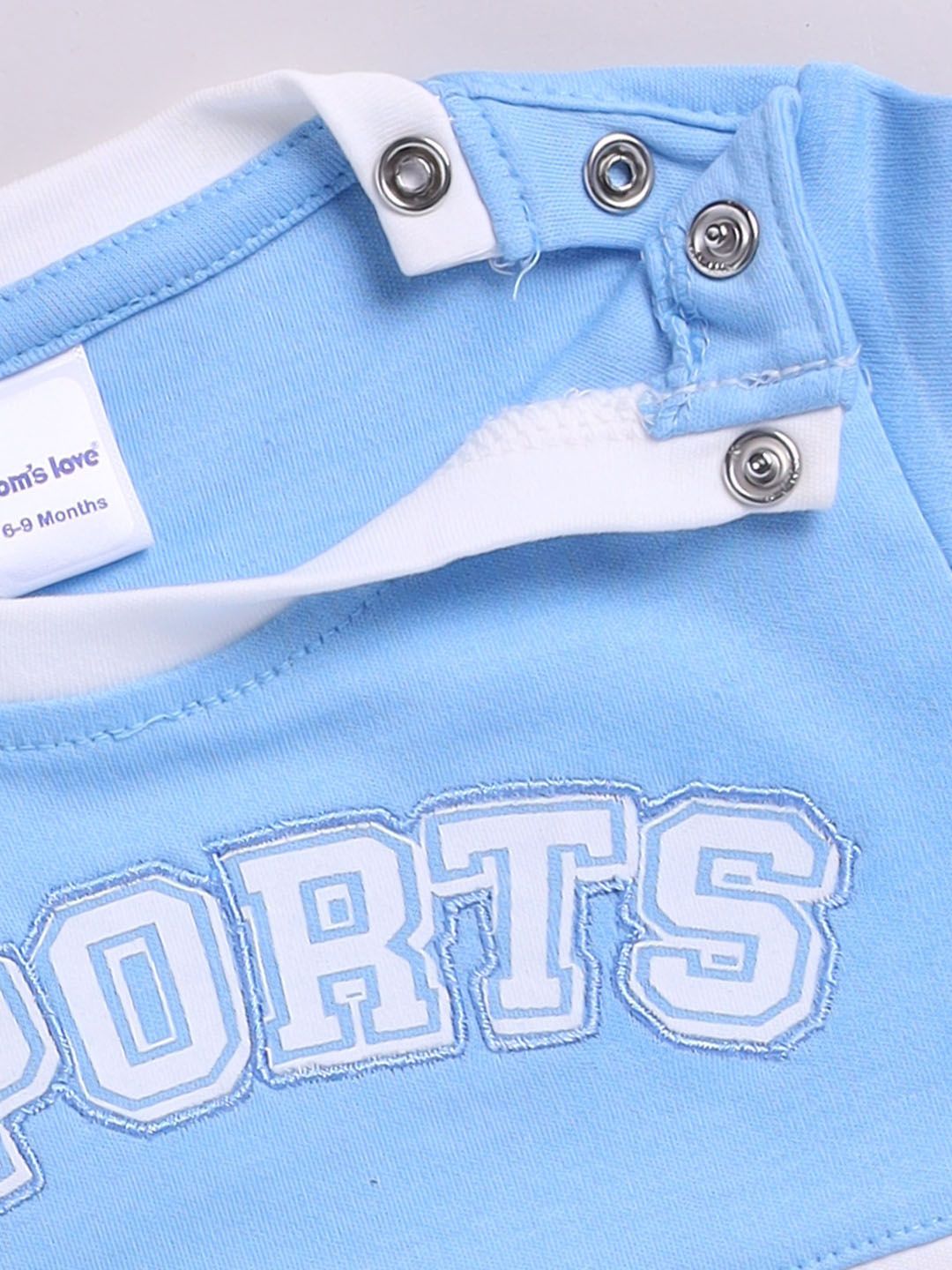 Moms Love Infant Boys Colorblocked Printed Pure Cotton Clothing Set