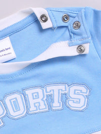 Moms Love Infant Boys Colorblocked Printed Pure Cotton Clothing Set