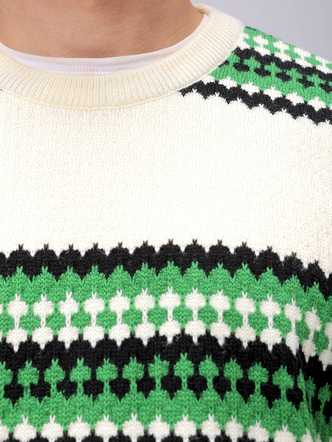 The Indian Garage Co Men Striped Pullover Sweaters