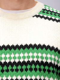 The Indian Garage Co Men Striped Pullover Sweaters