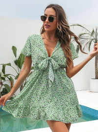 DressBerry Floral Print Fit & Flare Mini Dress