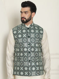 SOJANYA LUXE Jaket Nehru Kolar Mandarin Sulam Lelaki