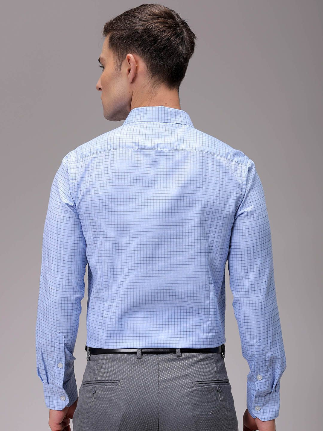 The Indian Garage Co. X Luxe Men Slim Fit Opaque Checked Formal Shirt