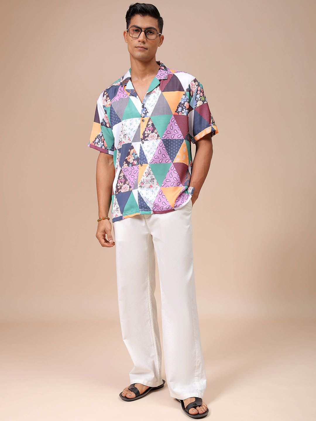 The Indian Garage Co Men Relaxed Fit Indie Printed Resortwear Shirt