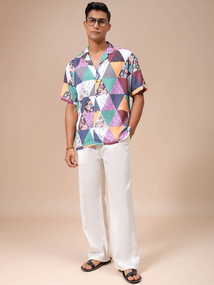 The Indian Garage Co Men Relaxed Fit Indie Printed Resortwear Shirt