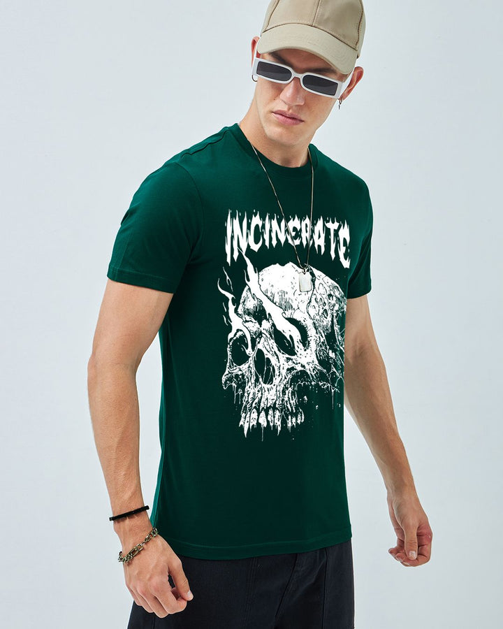 Bewakoof Men Graphic Printed Round Neck Pure Cotton T-shirt