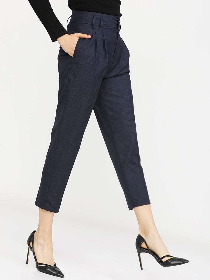Tokyo Talkies Women Slim Fit Crop Trousers