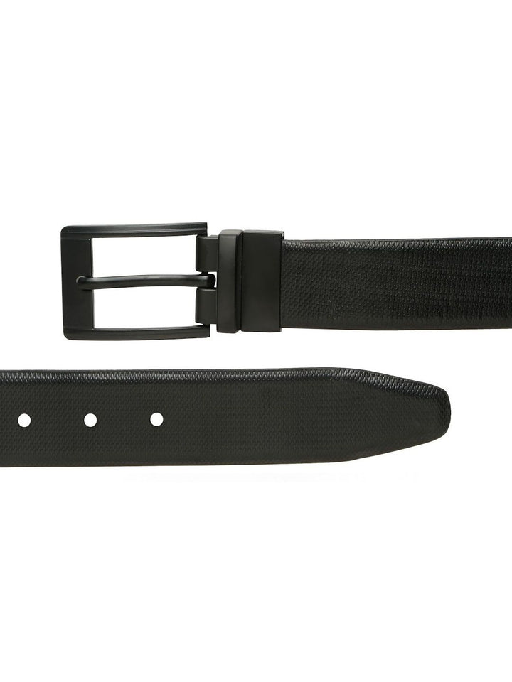 Teakwood Leathers Men Textured Leather Reversible Formal Belt