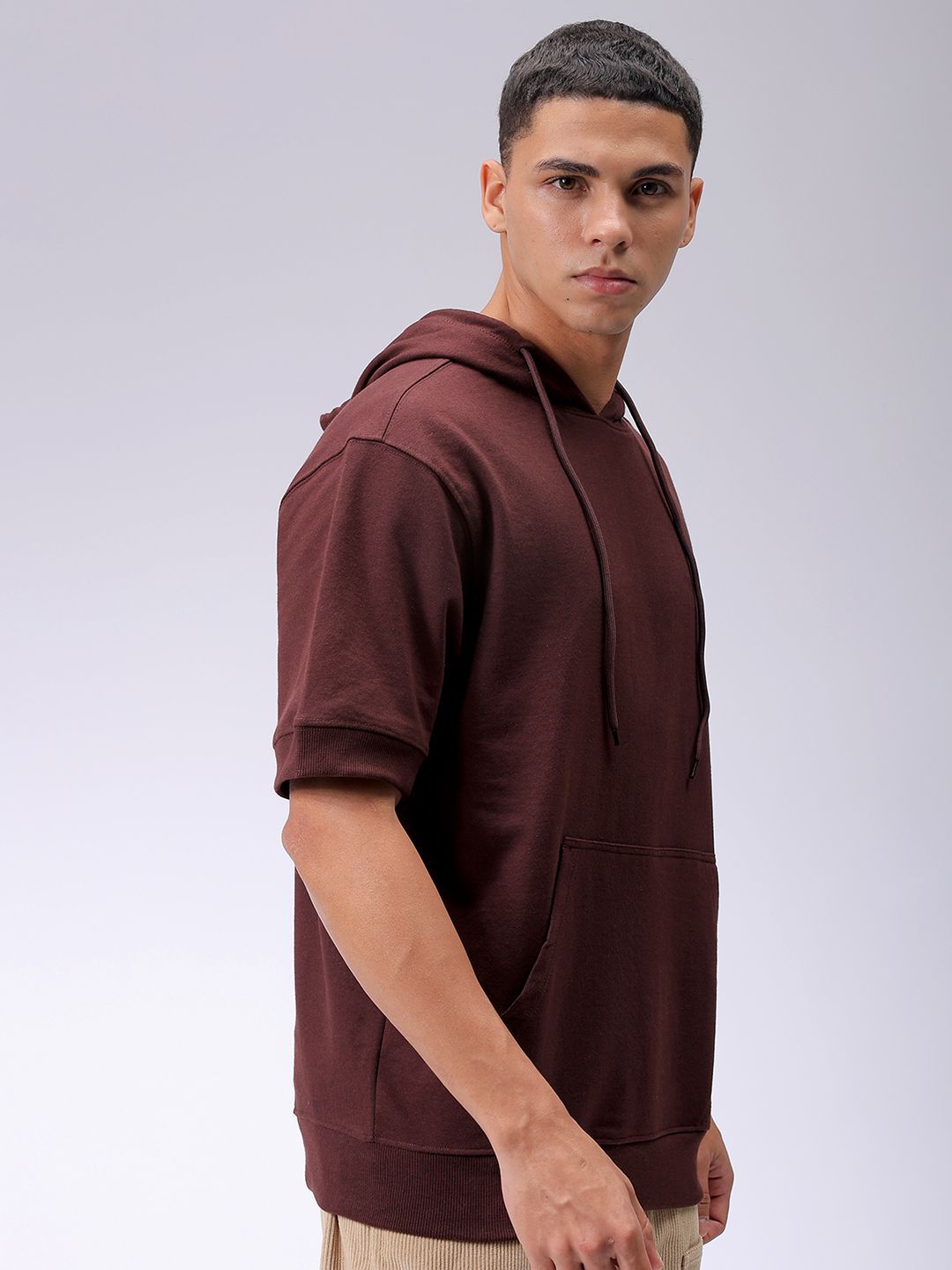 The Indian Garage Co Men Hooded Solid Sweatshirt
