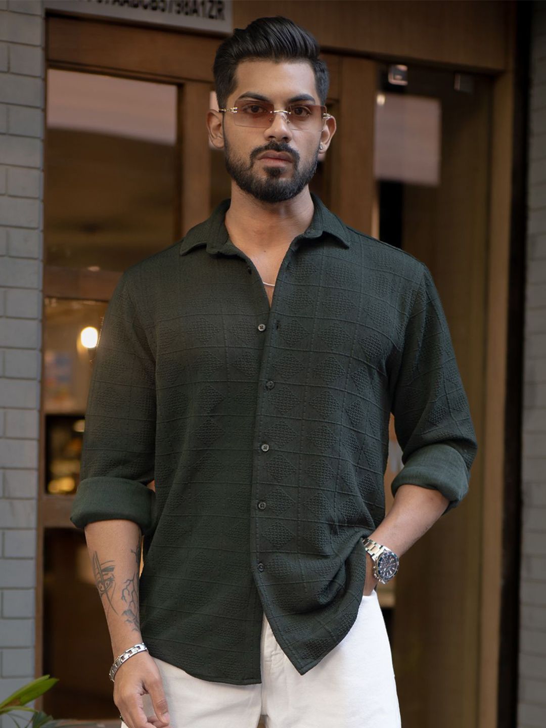 Powerlook Men Opaque Casual Shirt