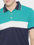 ADRO Men Colourblocked Polo Collar T-shirt