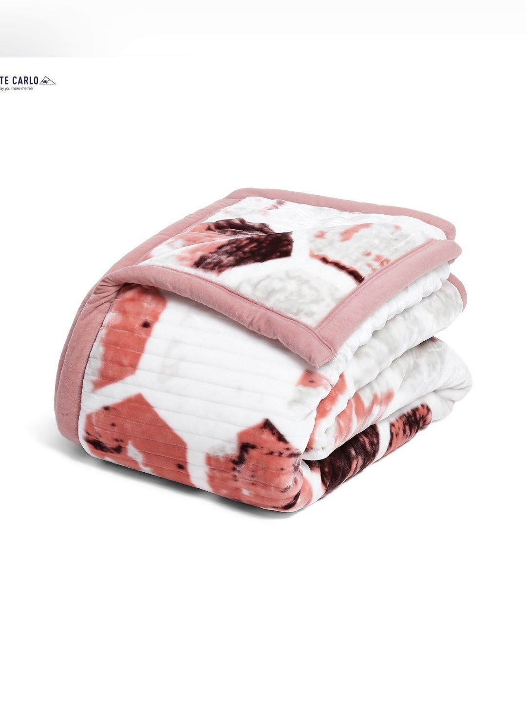 Monte Carlo White & Black Geometric Printed 950 GSM Heavy Winter Single Bed Blanket