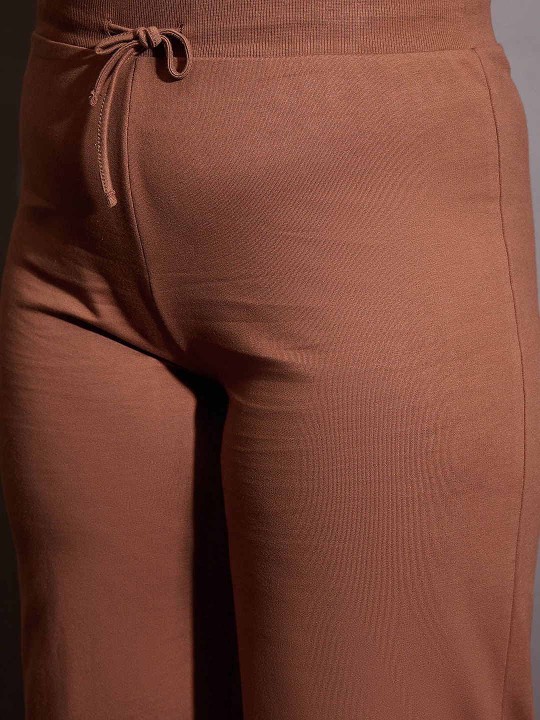 SASSAFRAS Curve Women Straight-Fit Mid-Rise Track Pants