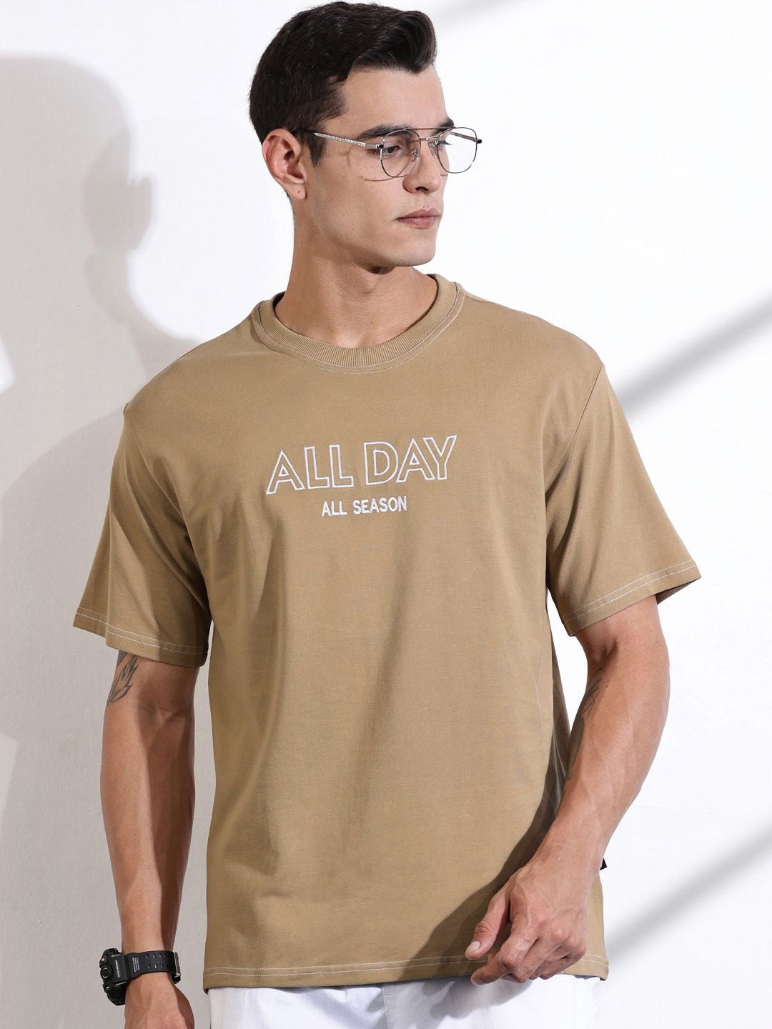 Thomas Scott Men Typography Printed Round Neck Relaxed Fit T-shirt
