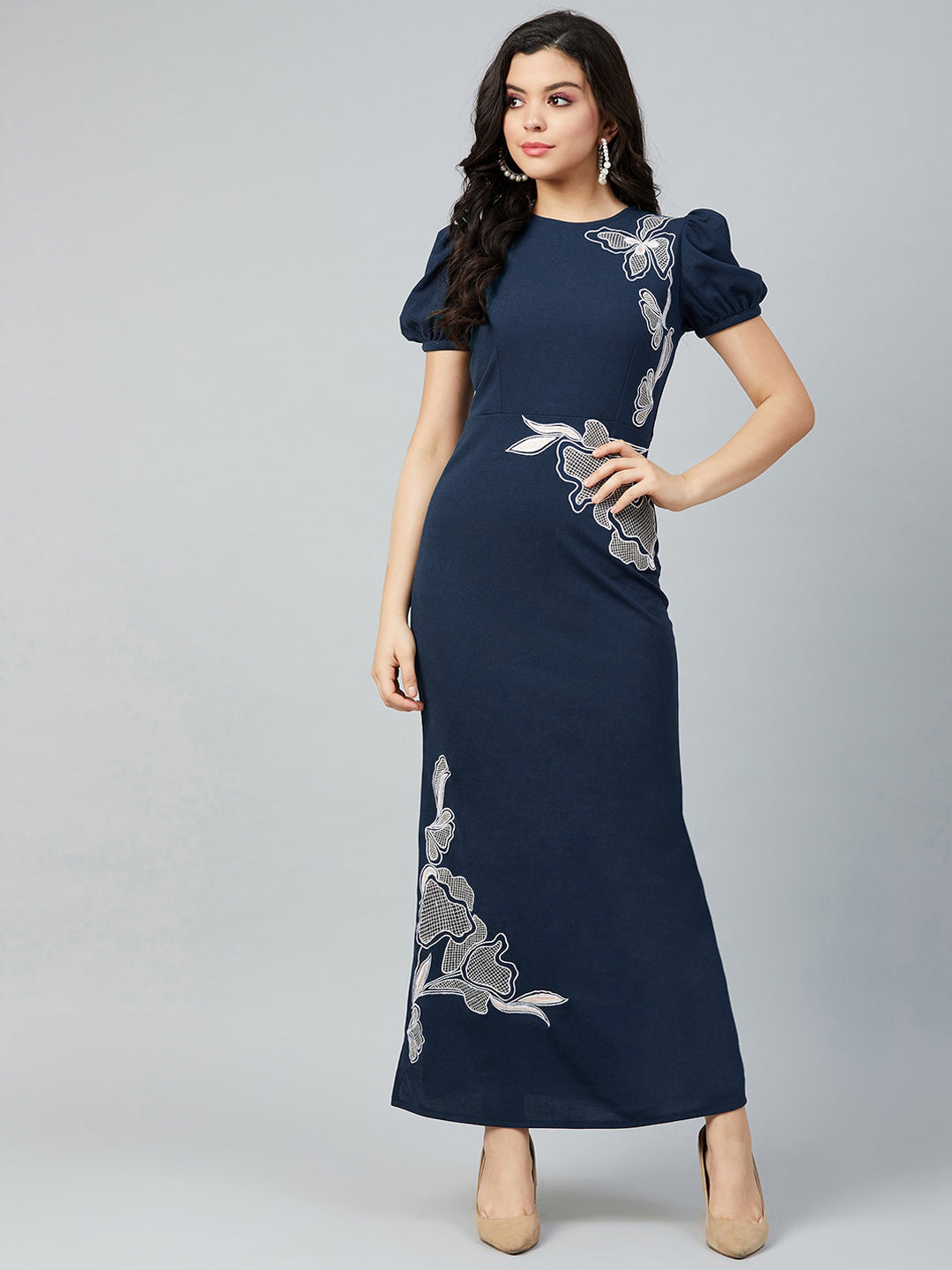 Athena Embroidered Maxi Dress
