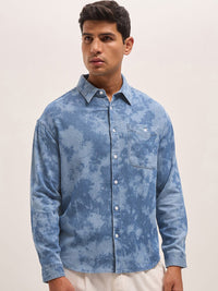 THE BEAR HOUSE Relaxed Fit Dyed Effect Casual Shirt