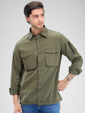 SPYKAR Pure Cotton Comfort Fit Pocket Detailing Spread Collar Casual Shirt