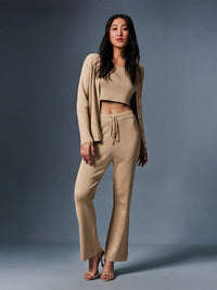 AND Sleeveless Crop Top With Trousers & Jacket