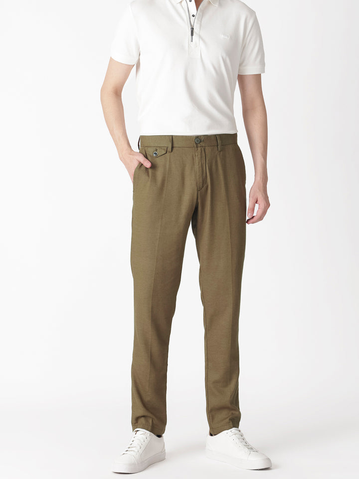 RARE RABBIT Men Mid Rise Slim Fit Trousers