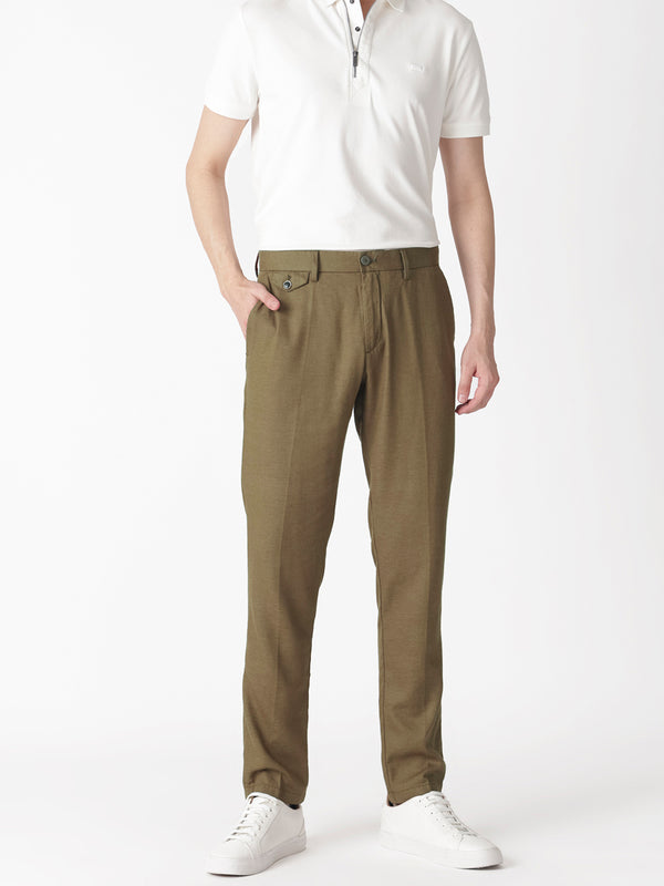 RARE RABBIT Men Mid Rise Slim Fit Trousers