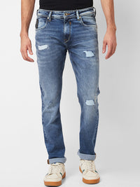 SPYKAR Men Relaxed Fit Mildly Distressed Heavy Fade Stretchable Jeans