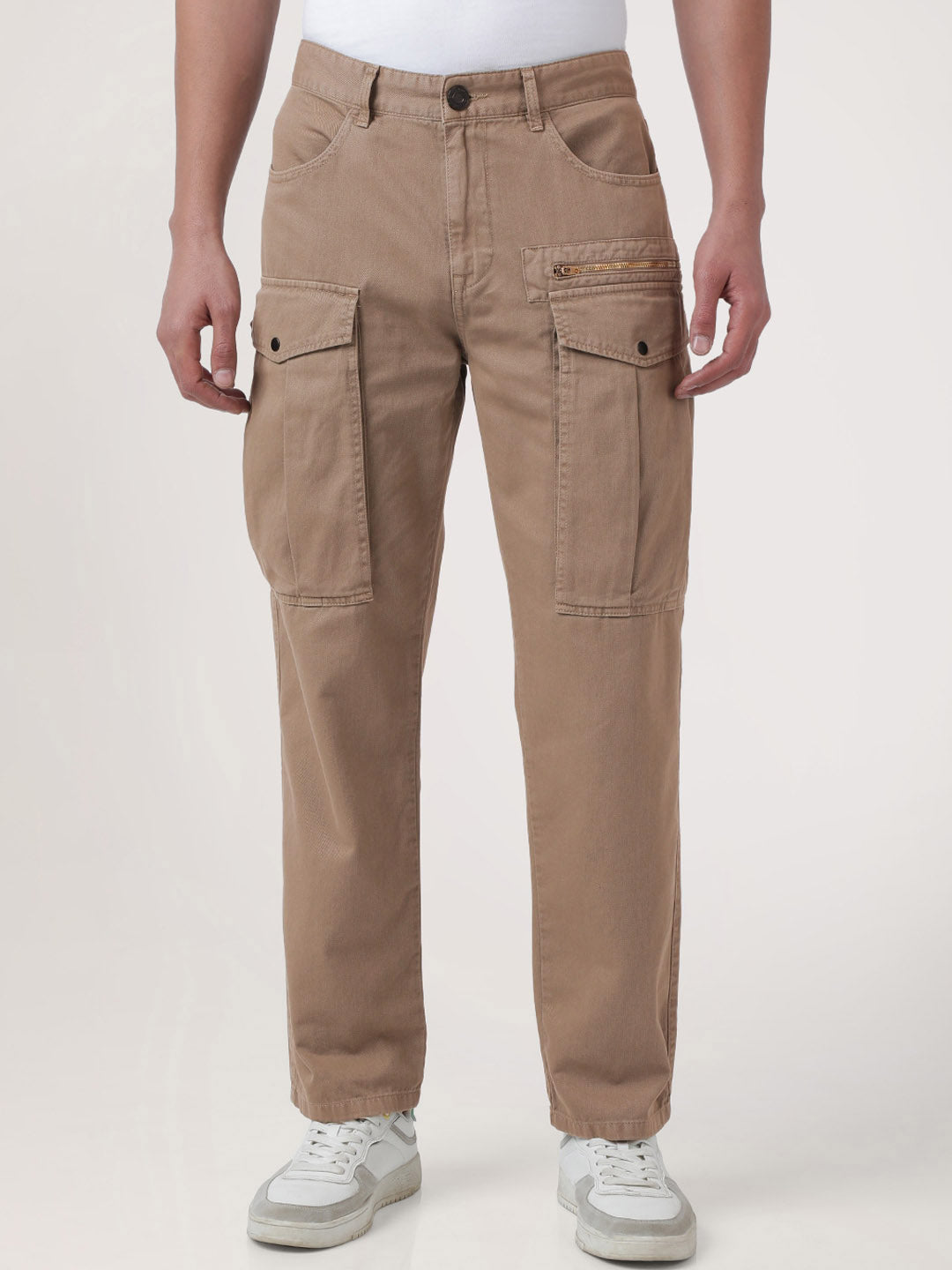 Bene Kleed Men Pure Cotton Relaxed Fit Cargo Trouser