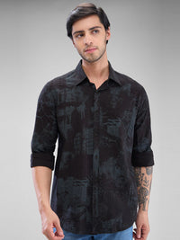 SPYKAR Men Slim Fit Opaque Printed  Pure Cotton Casual Shirt