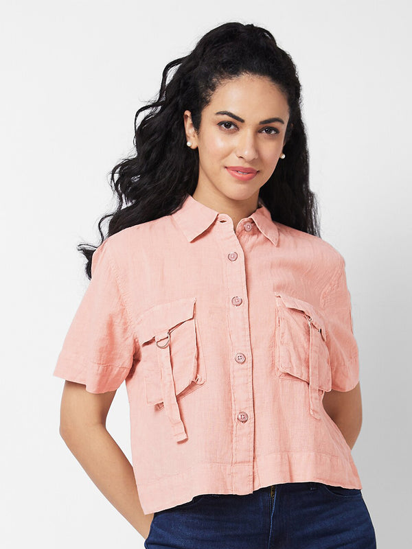 SPYKAR Women Boxy Opaque Casual Shirt
