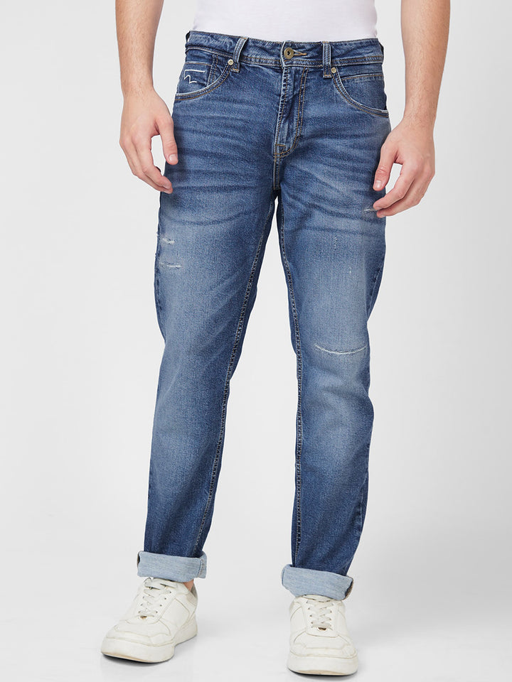 SPYKAR Men Low-Rise Heavy Fade Low Distress Cotton Stretchable Jeans