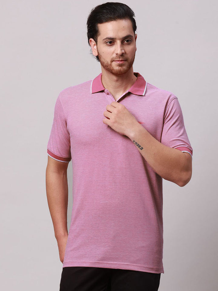 Park Avenue Men Polo Collar Pockets Slim Fit T-shirt