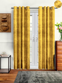 Cortina Beige Set of 2 Abstract Printed Room Darkening Door Curtain
