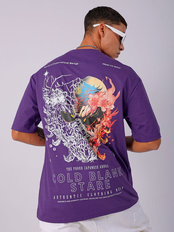 The Indian Garage Co Men Back Printed Boxy Oversized Pure Cotton T-shirt