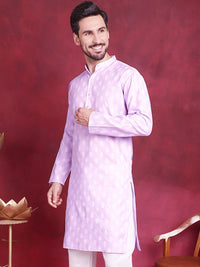 Jompers Ethnic Motifs Floral Printed Mandarin Collar Pure Cotton Kurta