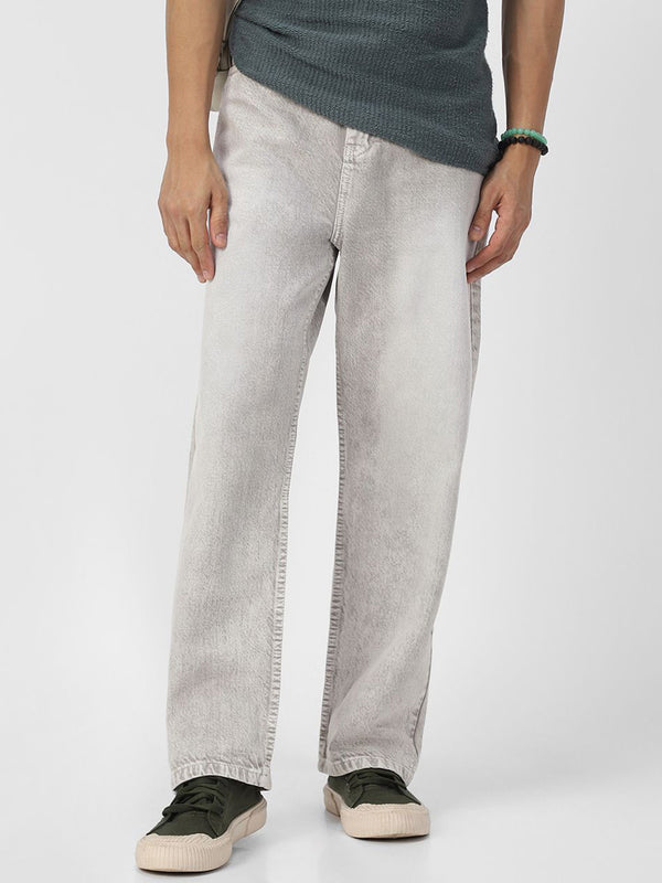 Urbano Fashion Men Loose Relaxed Fit Heavy Fade Jeans