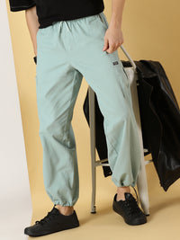 Thomas Scott Men Mid Rise Loose Fit Cricket Club Collection Pure Cotton Parachute Trousers