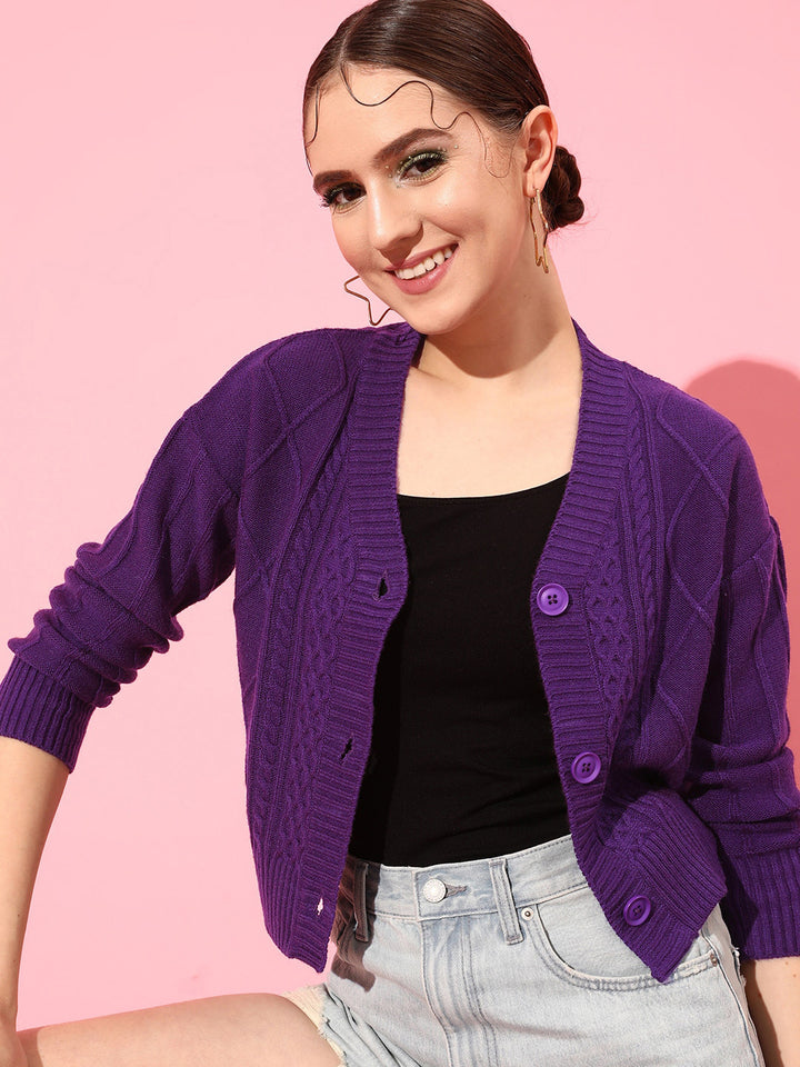 STREET 9 Women Party Acrylic Crop Sweater