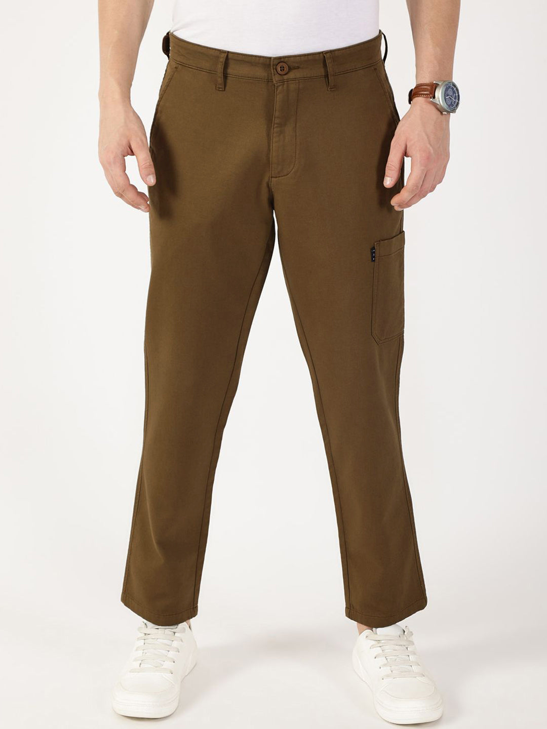 Thomas Scott Men Smart Regular Fit Mid-Rise Chinos