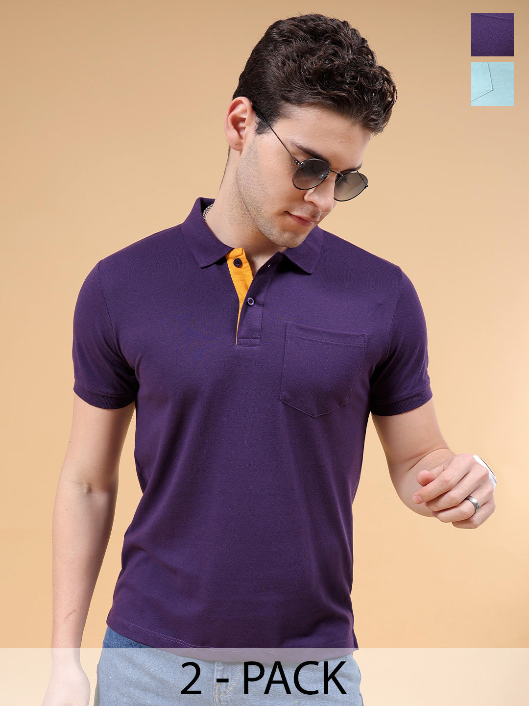 The Indian Garage Co 2 Polo Collar Pockets T-shirt