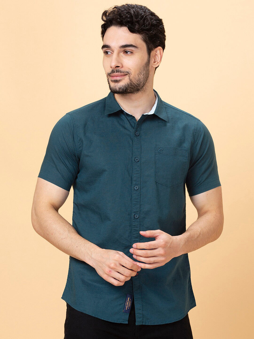 Being Human Spread Collar Slim Fit Casual Shirt