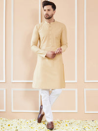See Designs Mandarin Collar Pure Cotton Straight Kurta