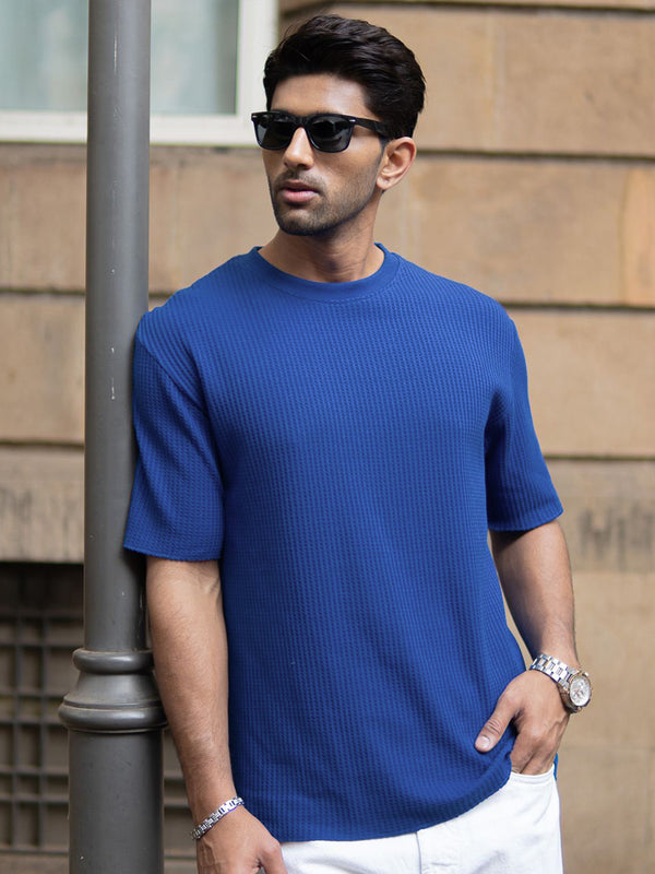Powerlook Lelaki drop-shirt T-shirt besar