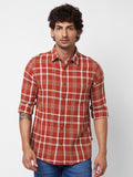 SPYKAR Men Tartan Checked Opaque Pure Cotton Casual Shirt