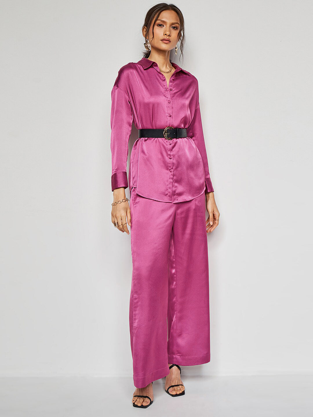 AND Collar Neck Shirt & Mid -Rise Trouser Co-Ords