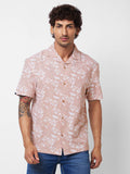 SPYKAR Floral Printed Cuban Collar Pure Cotton Casual Shirt
