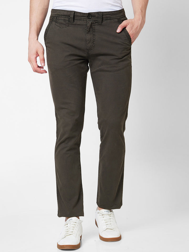 SPYKAR Men Rico Slim Fit Mid Rise Trousers