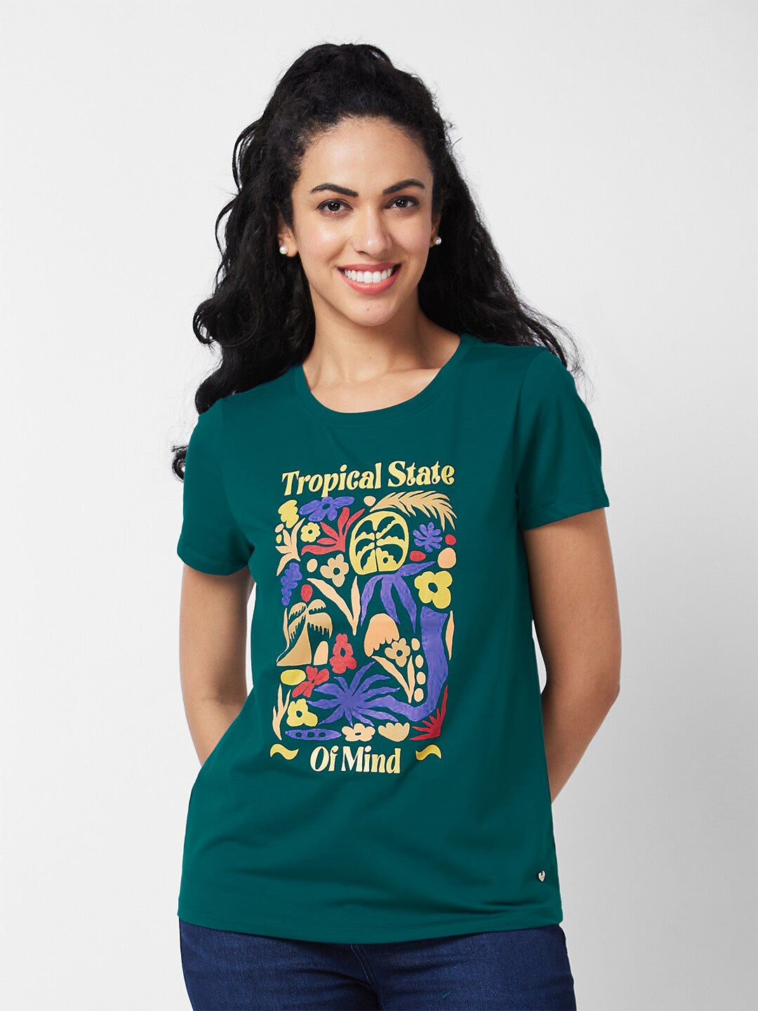 SPYKAR Round Neck Printed Ethnic T-shirt